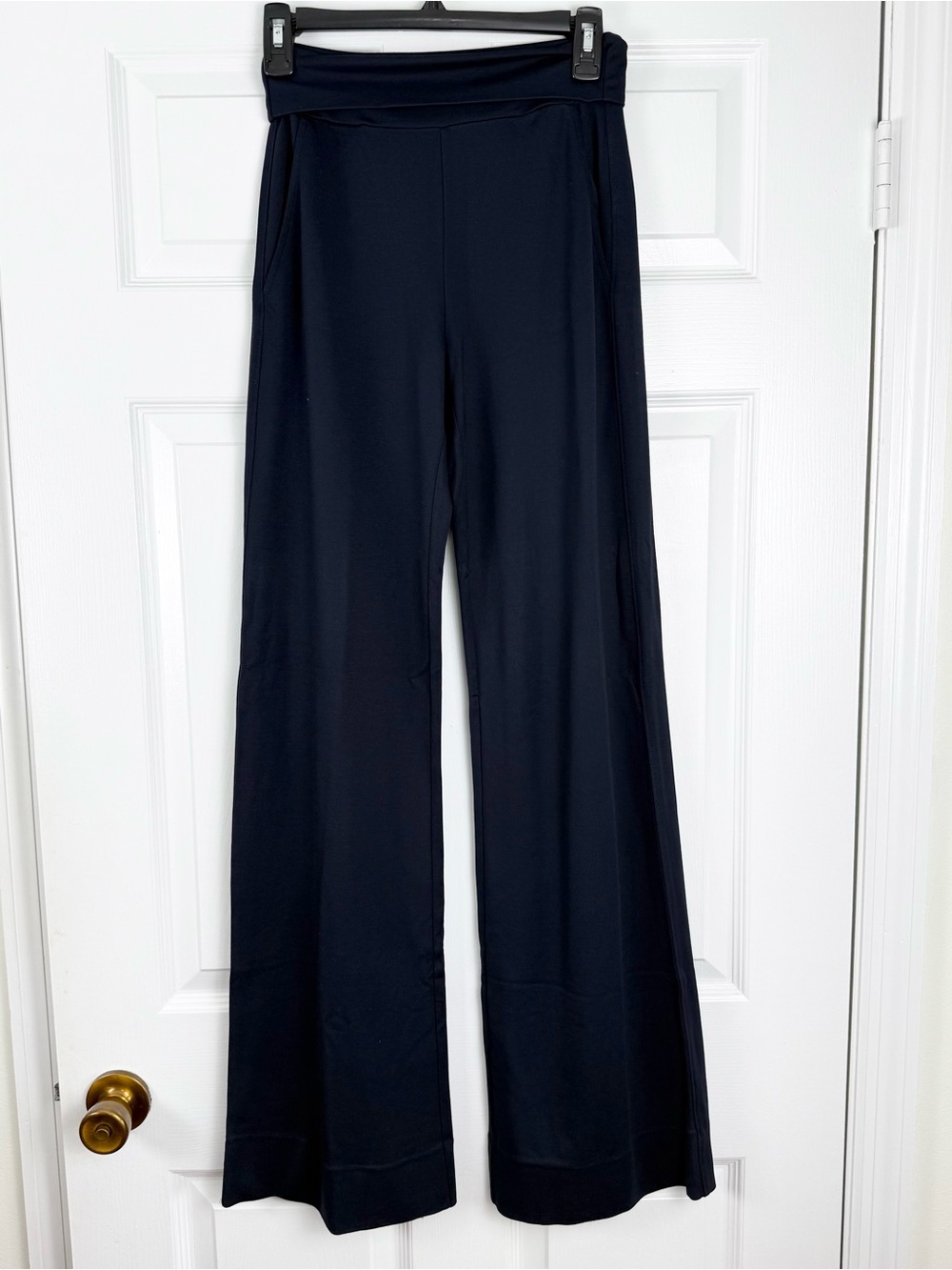 NWT Cabi Midnight Navy Wide Leg Jersey Knit Trousers Size XS Regular Fit 5501
